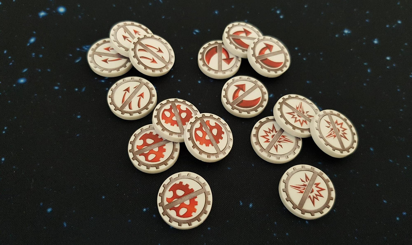 V2 Acrylic Colour Printed Gaming Tokens (Raid) for Star Wars Armada