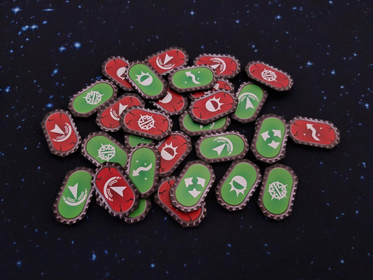 V2 Acrylic Colour Printed Gaming Tokens (Defense) for Star Wars Armada