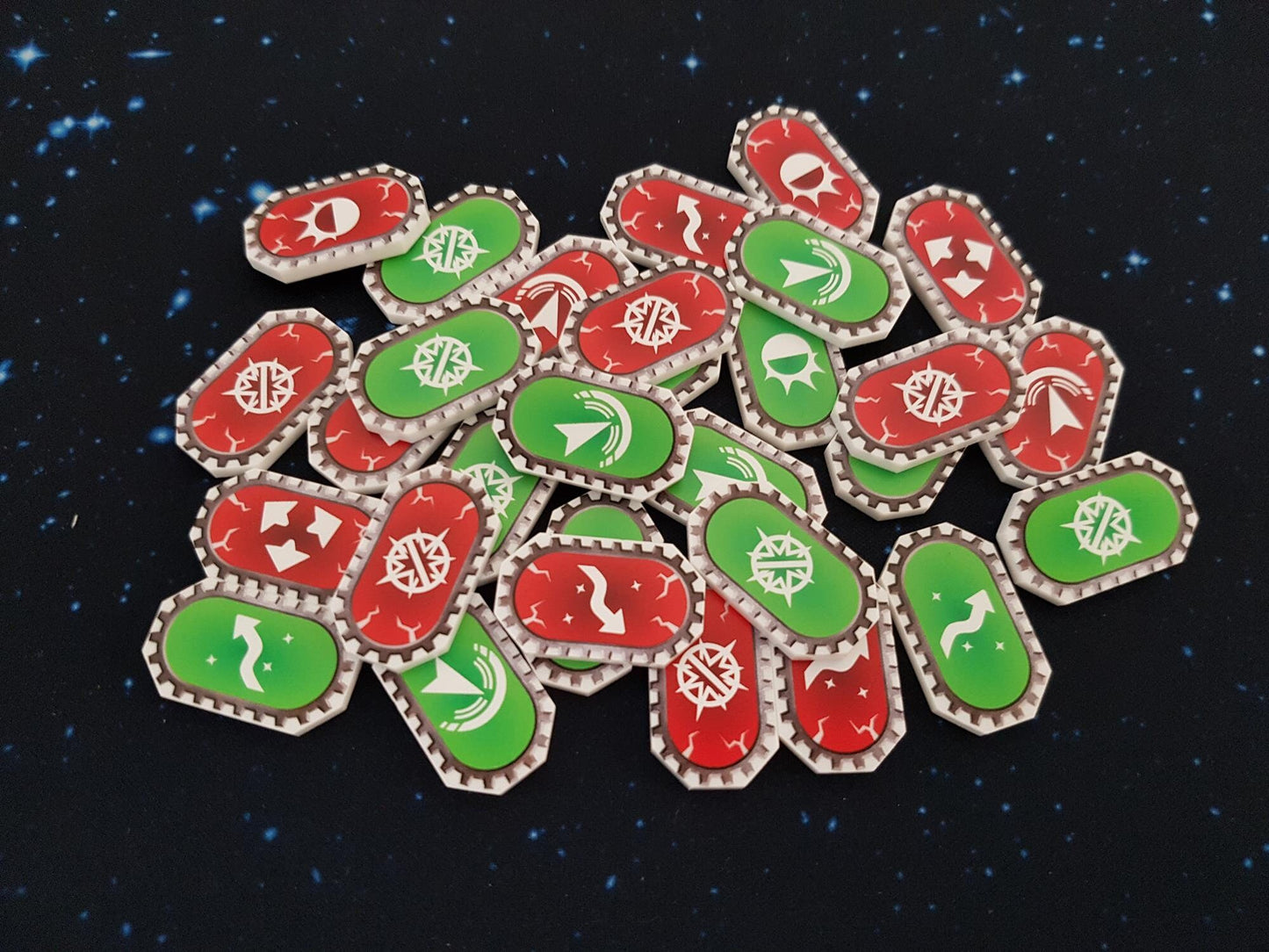 V2 Acrylic Colour Printed Gaming Tokens (Defense) for Star Wars Armada