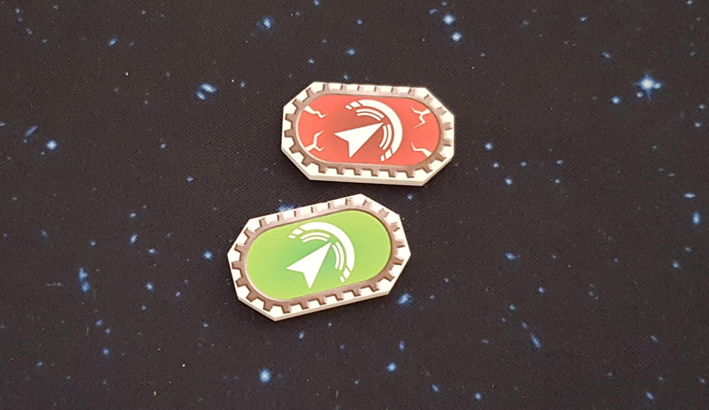 V2 Acrylic Colour Printed Gaming Tokens (Defense) for Star Wars Armada
