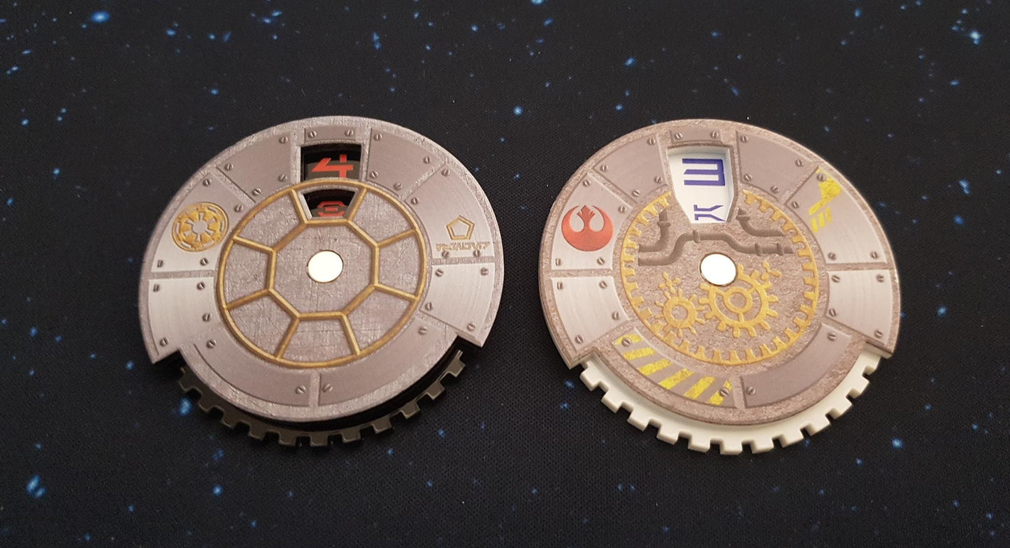 Acrylic Colour Printed Gaming Dials for Star Wars Armada