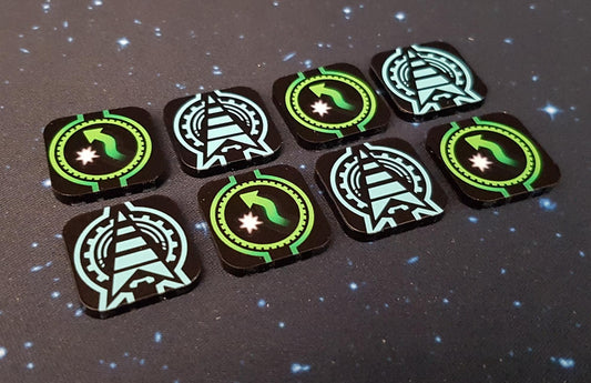 V2 Acrylic Colour Printed Evade/Cloak Tokens (Double Sided) for Star Wars X-Wing