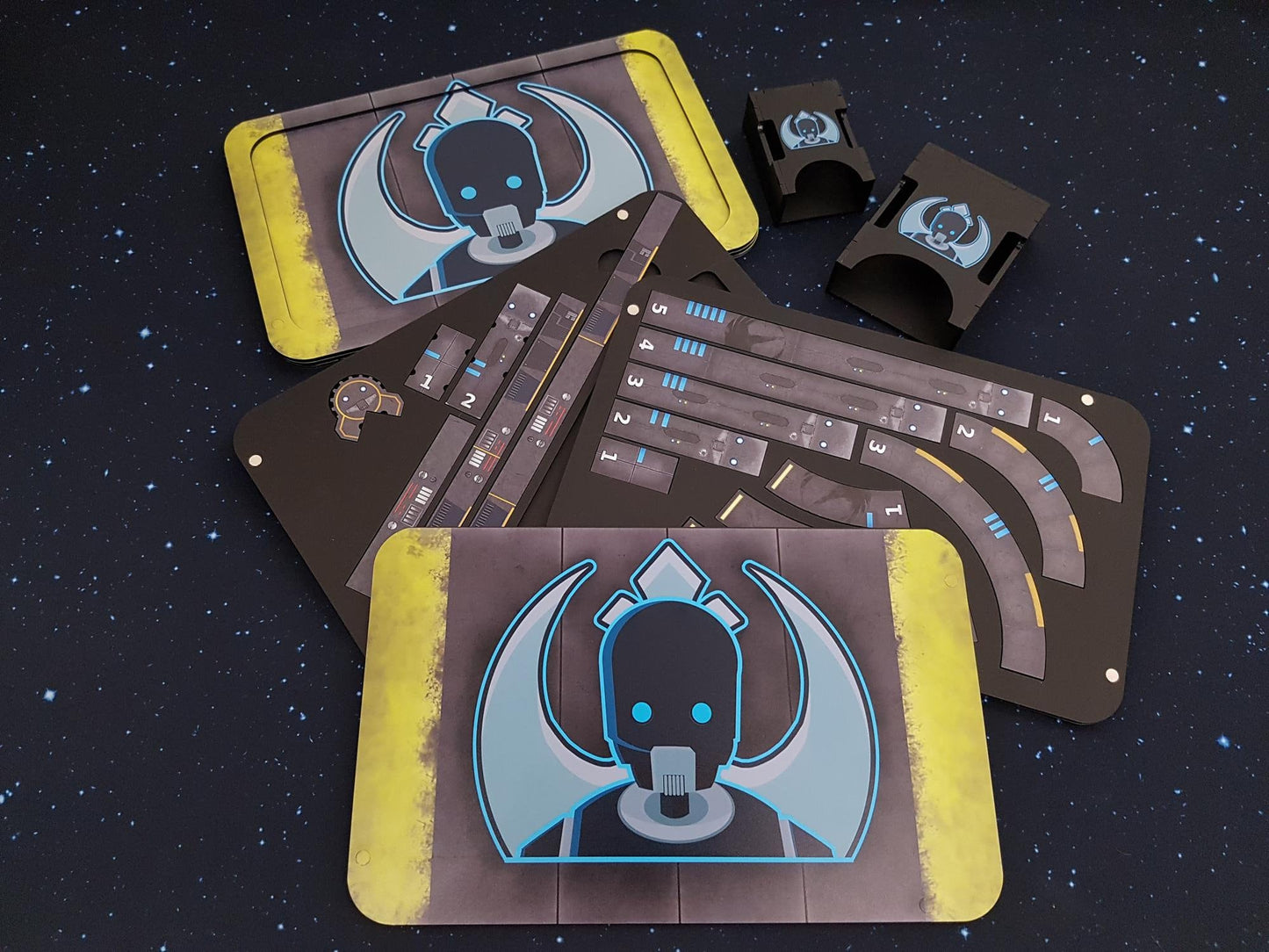 V2 Matt Black Acrylic Colour Printed K2SO Collection (Templates, Tray, Damage Decks) for Star Wars X-Wing