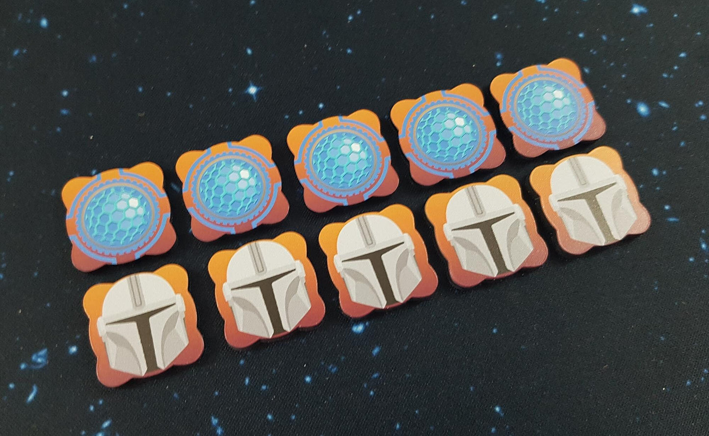 V2 Acrylic Colour Printed Mandalorian Collection (Design 1) for Star Wars X-Wing