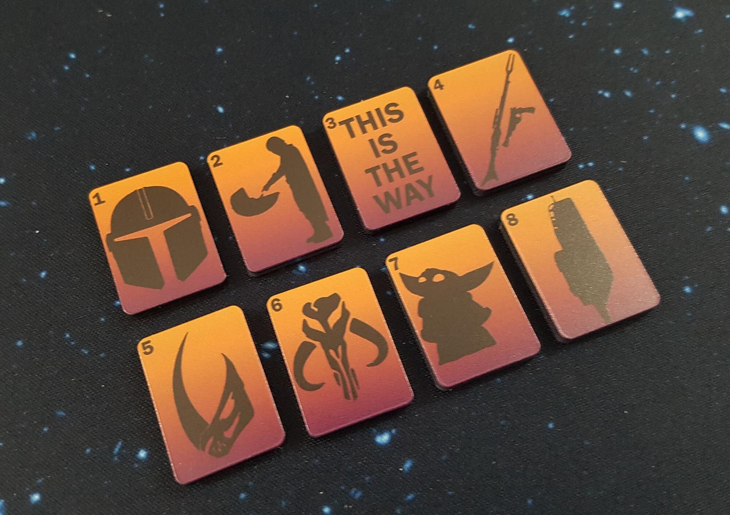 V2 Acrylic Colour Printed Mandalorian Collection (Design 1) for Star Wars X-Wing