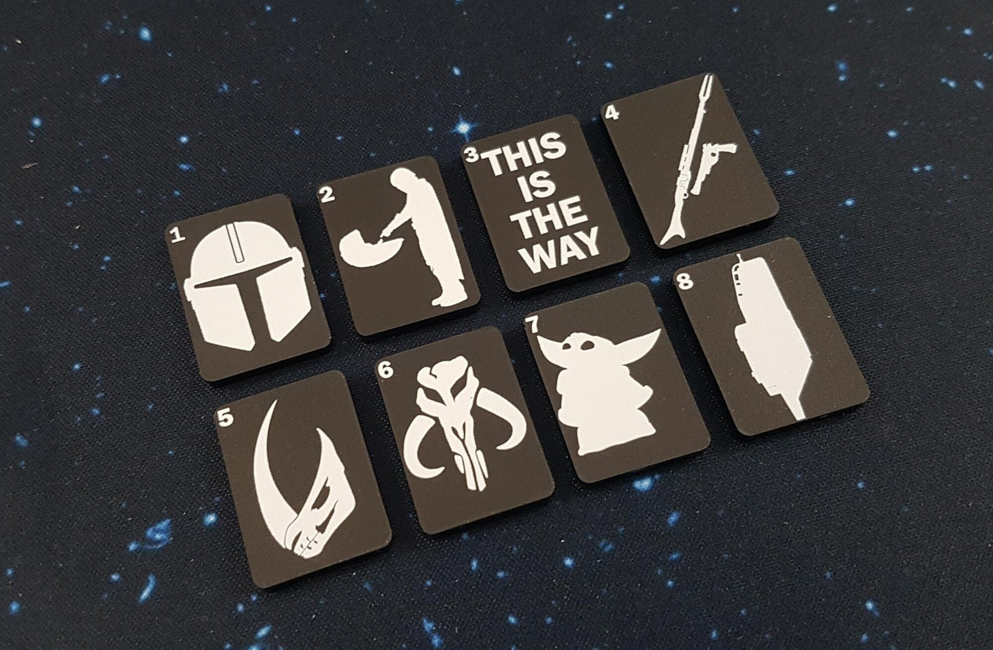 V2 Acrylic, Colour Printed Mandalorian Collection (Design 2) for Star Wars X-Wing
