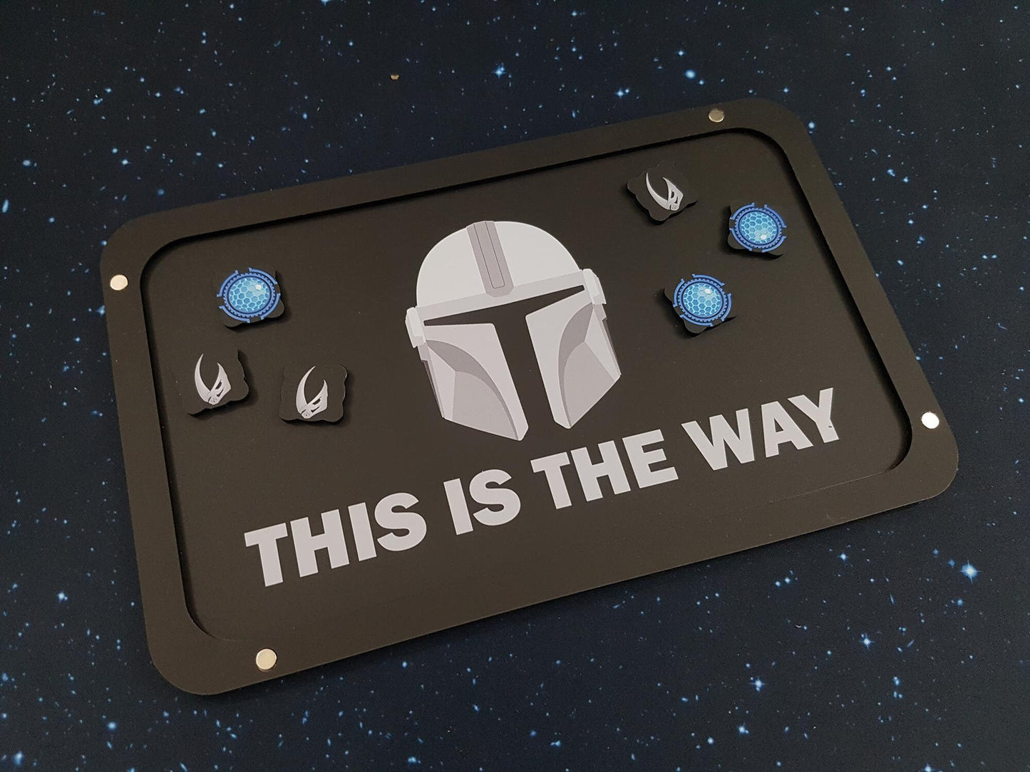 V2 Acrylic, Colour Printed Mandalorian Collection (Design 2) for Star Wars X-Wing