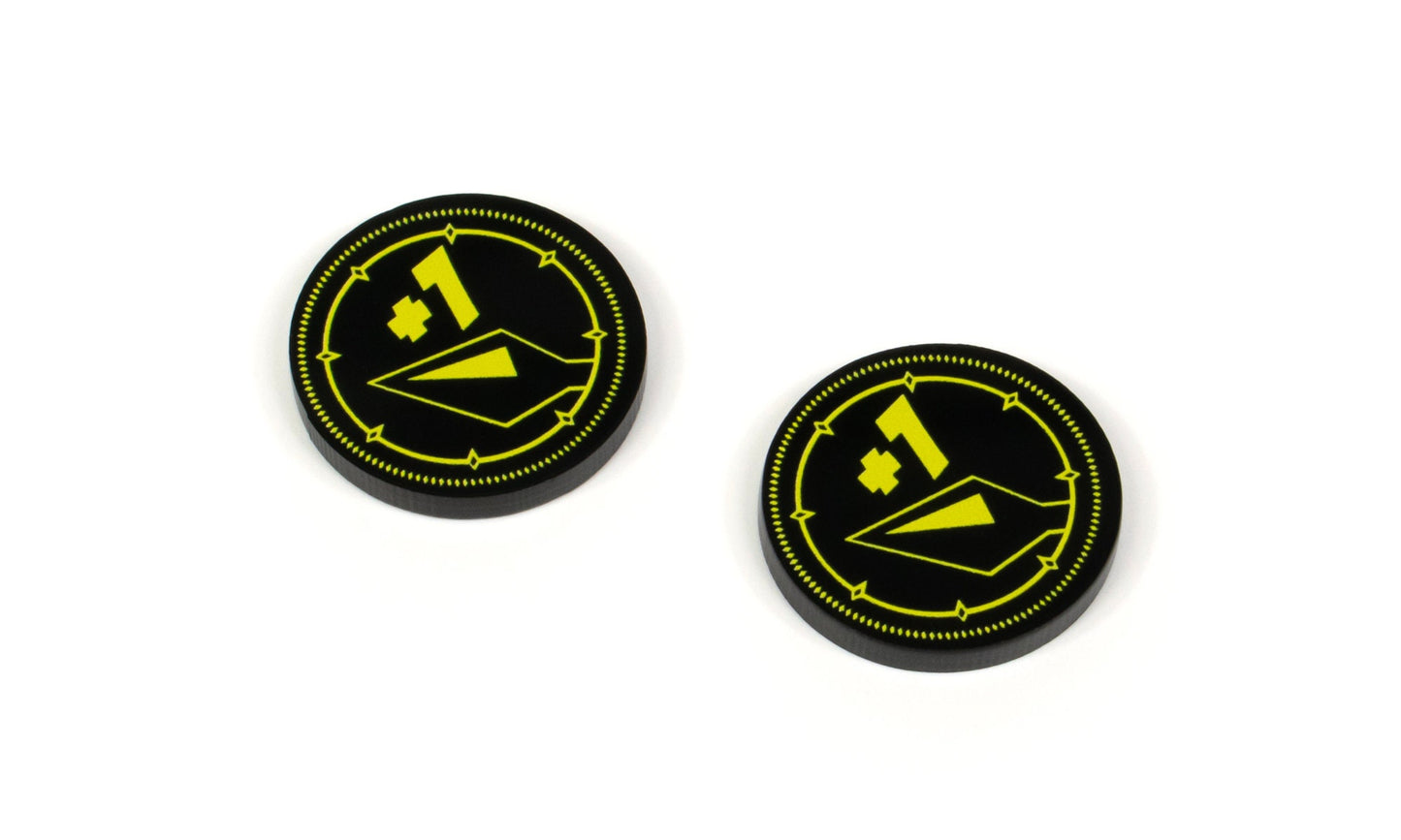 Damage Modifier Tokens +1/+2 (Double Sided) for Flesh and Blood TCG