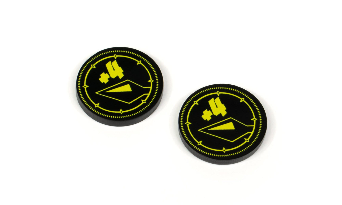Damage Modifier Tokens +3/+4 (Double Sided) for Flesh and Blood TCG