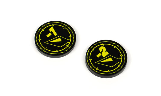 Damage Modifier Tokens -1/-2 (Double Sided) for Flesh and Blood TCG