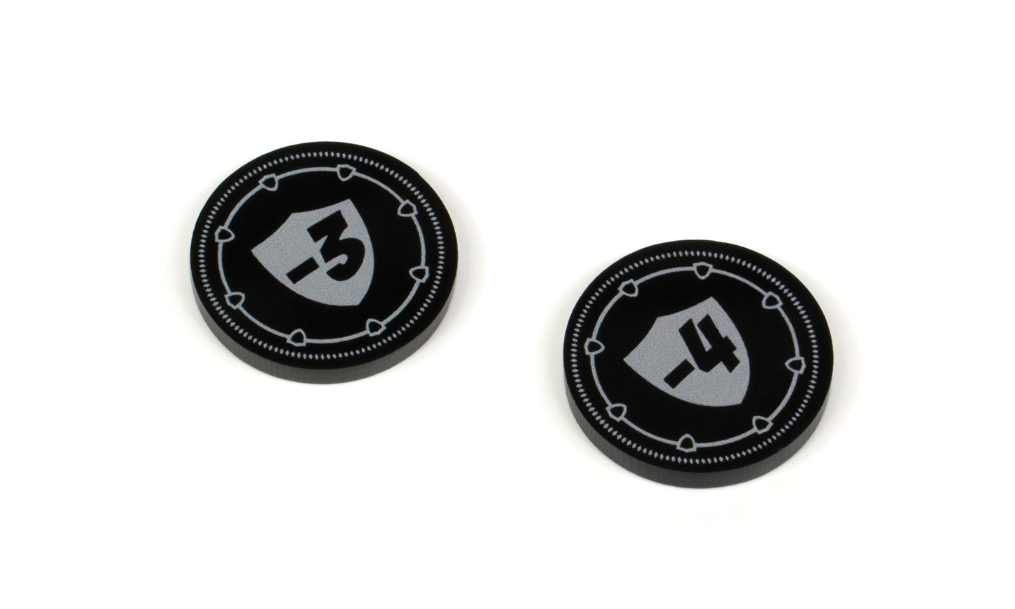 Armour Modifier Tokens -3/-4 (Double Sided) for Flesh and Blood TCG