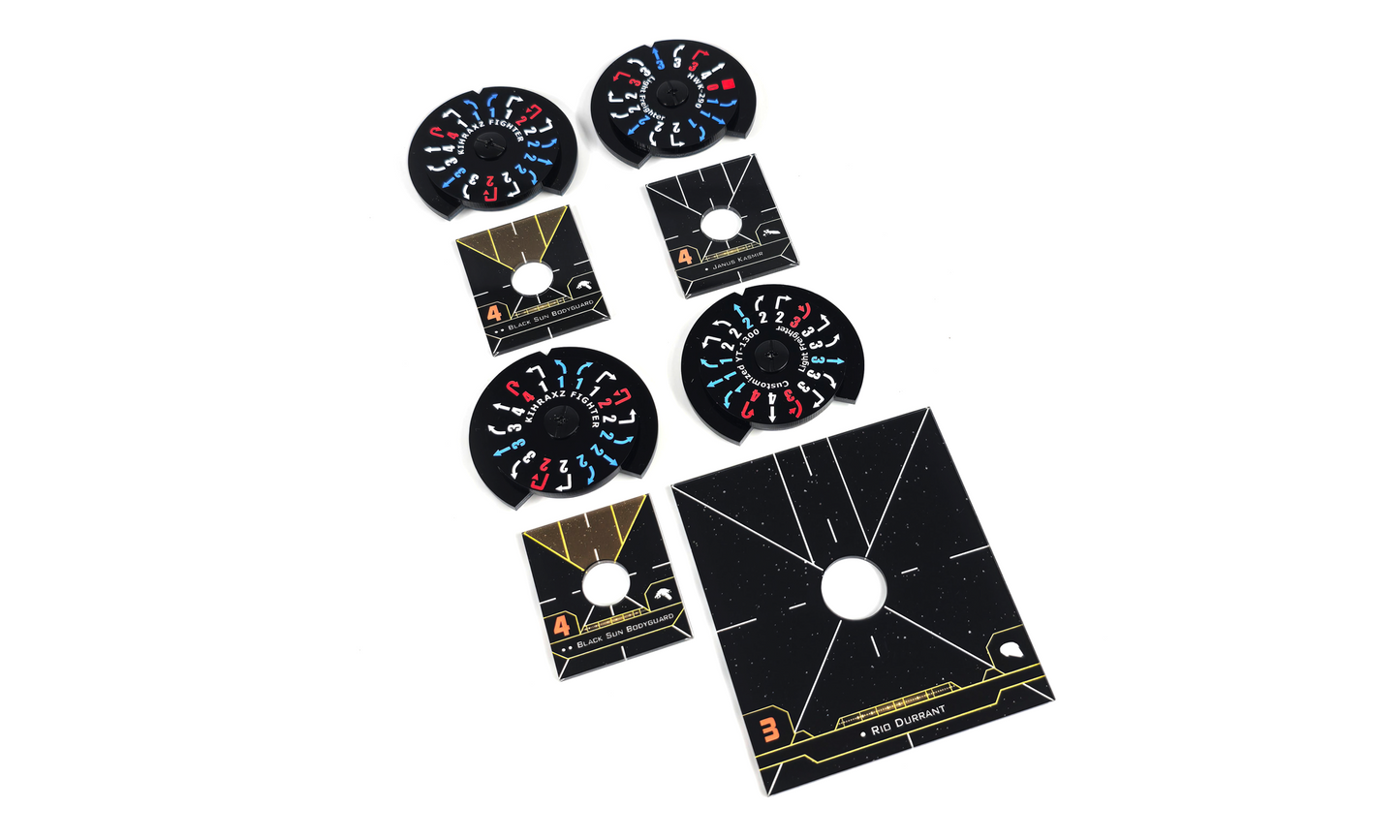 X2PO Scum Dials, Base Plates and Cards.