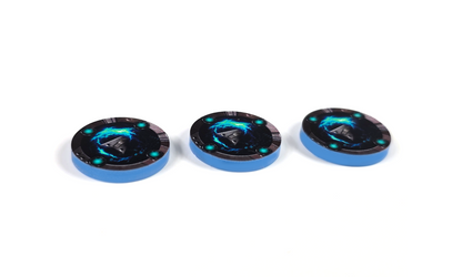 V2 Acrylic Colour Printed Gaming Cloak Tokens for Star Wars X-Wing. New Range