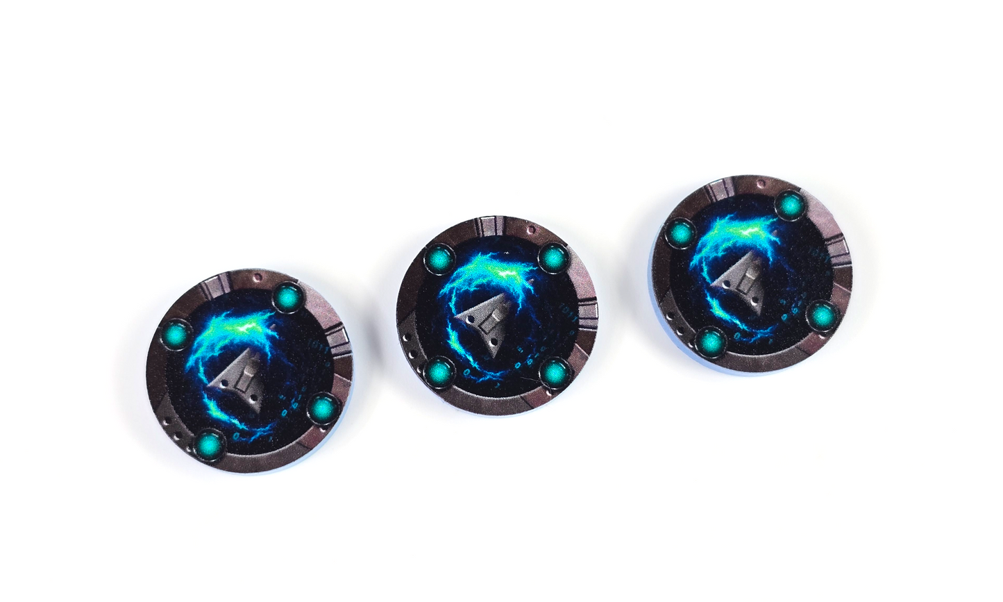 V2 Acrylic Colour Printed Gaming Cloak Tokens for Star Wars X-Wing. New Range