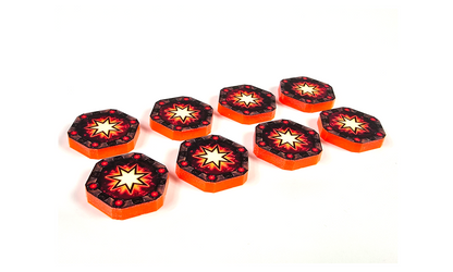 V2 Acrylic Colour Printed Gaming Critical Tokens for Star Wars X-Wing. New Range