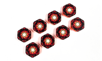 V2 Acrylic Colour Printed Gaming Critical Tokens for Star Wars X-Wing. New Range
