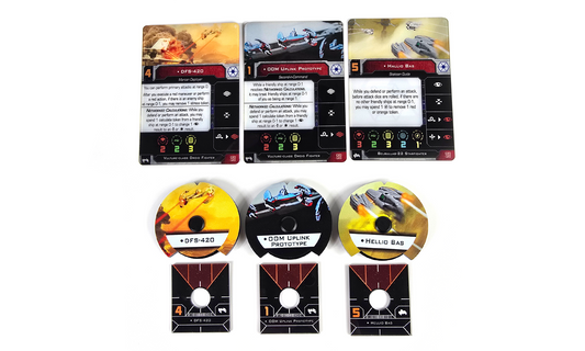 X2PO Separatists Dials, Base Plates and Cards.