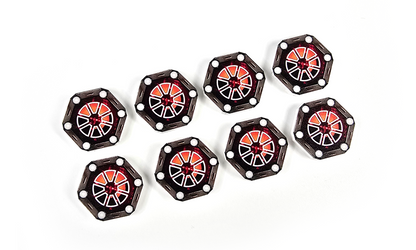 V2 Acrylic Colour Printed Gaming Delayed Fuses Tokens for Star Wars X-Wing. New Range