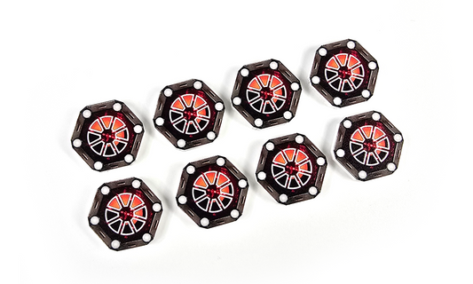 V2 Acrylic Colour Printed Gaming Delayed Fuses Tokens for Star Wars X-Wing. New Range