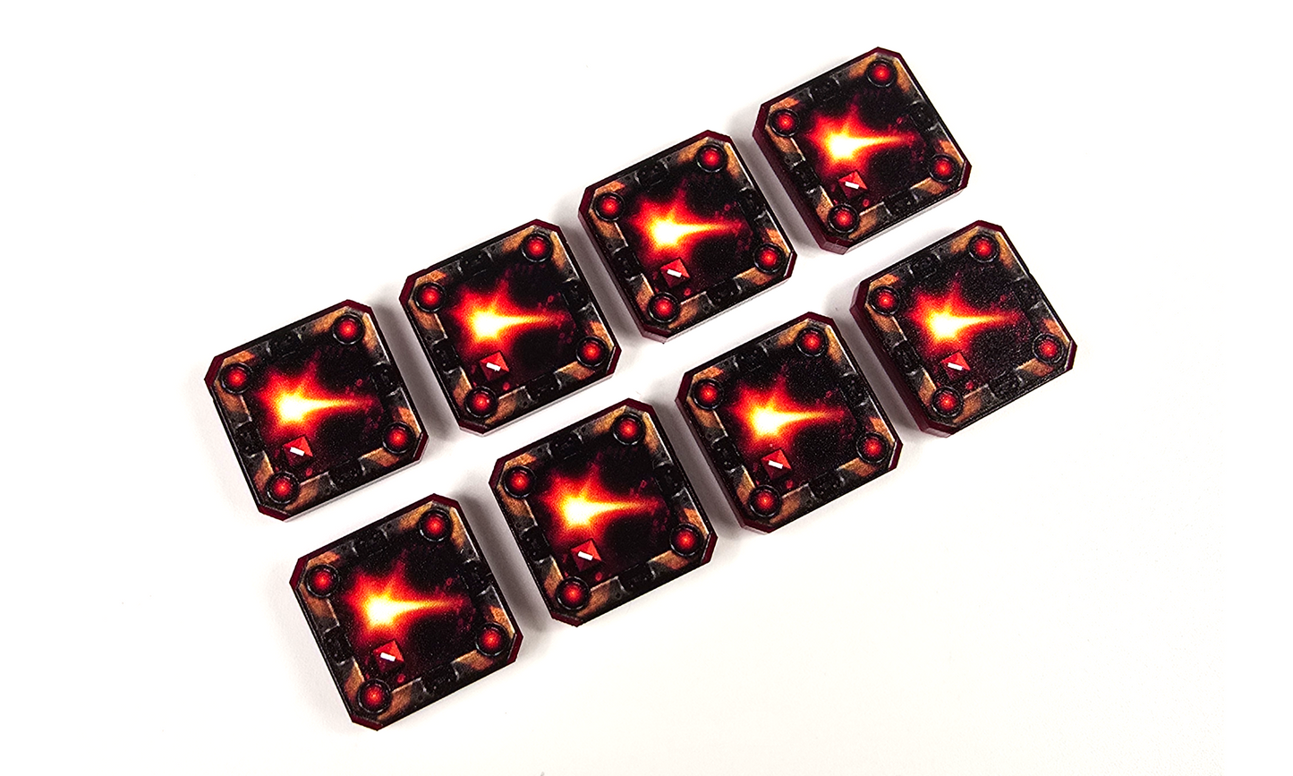 V2 Acrylic Colour Printed Gaming Deplete Tokens for Star Wars X-Wing. New Range