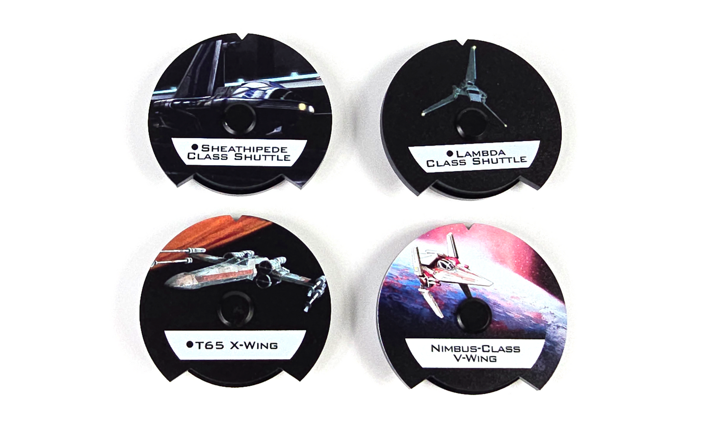 Full Dial. Sheathipede Class Shuttle/Lambda Class Shuttle/T65 X-Wing/Nimbus Class V-Wing