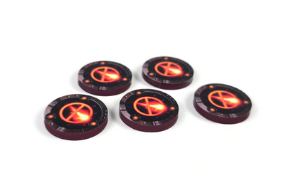 V2 Acrylic Colour Printed Gaming Disarm Tokens for Star Wars X-Wing. New Range