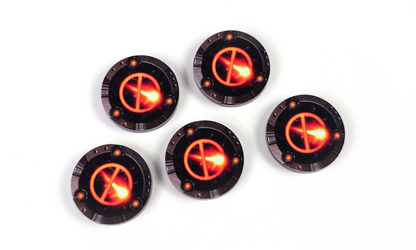 V2 Acrylic Colour Printed Gaming Disarm Tokens for Star Wars X-Wing. New Range