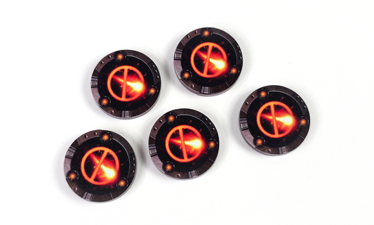 V2 Acrylic Colour Printed Gaming Disarm Tokens for Star Wars X-Wing. New Range