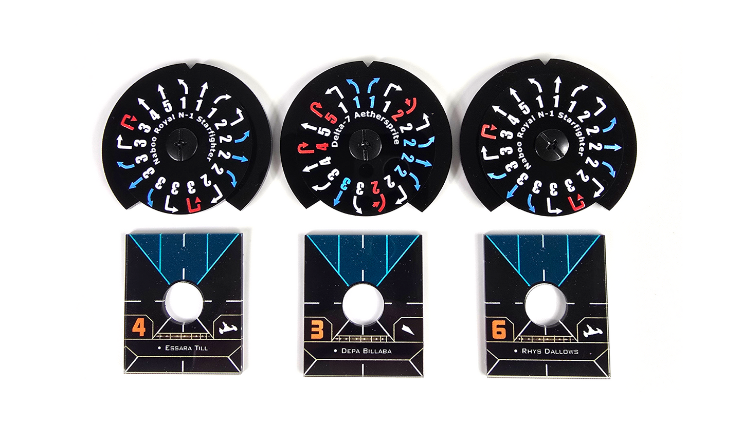 X2PO Galactic Republic Dials, Base Plates and Cards.