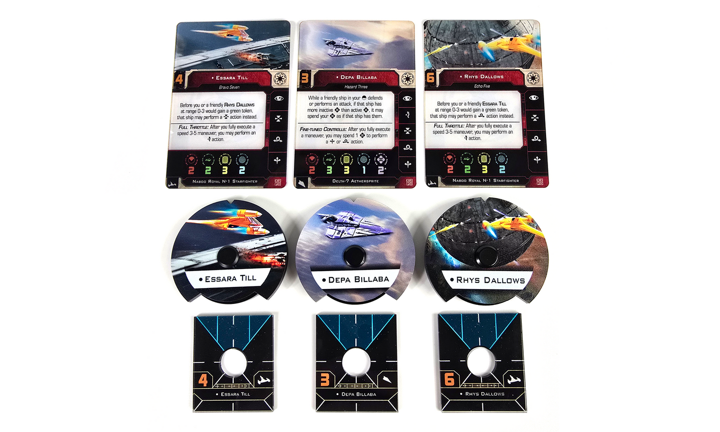 X2PO Galactic Republic Dials, Base Plates and Cards.