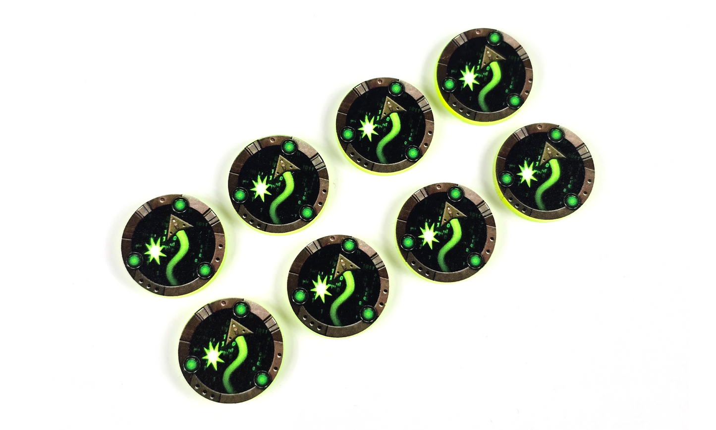 V2 Acrylic Colour Printed Gaming Evade Tokens for Star Wars X-Wing. New Range