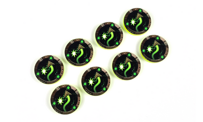 V2 Acrylic Colour Printed Gaming Evade Tokens for Star Wars X-Wing. New Range