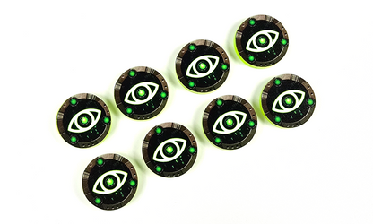 V2 Acrylic Colour Printed Gaming Focus Tokens for Star Wars X-Wing. New Range
