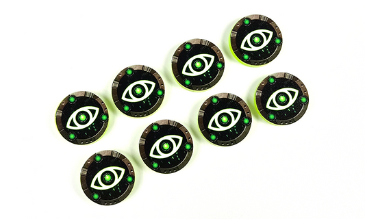 V2 Acrylic Colour Printed Gaming Focus Tokens for Star Wars X-Wing. New Range