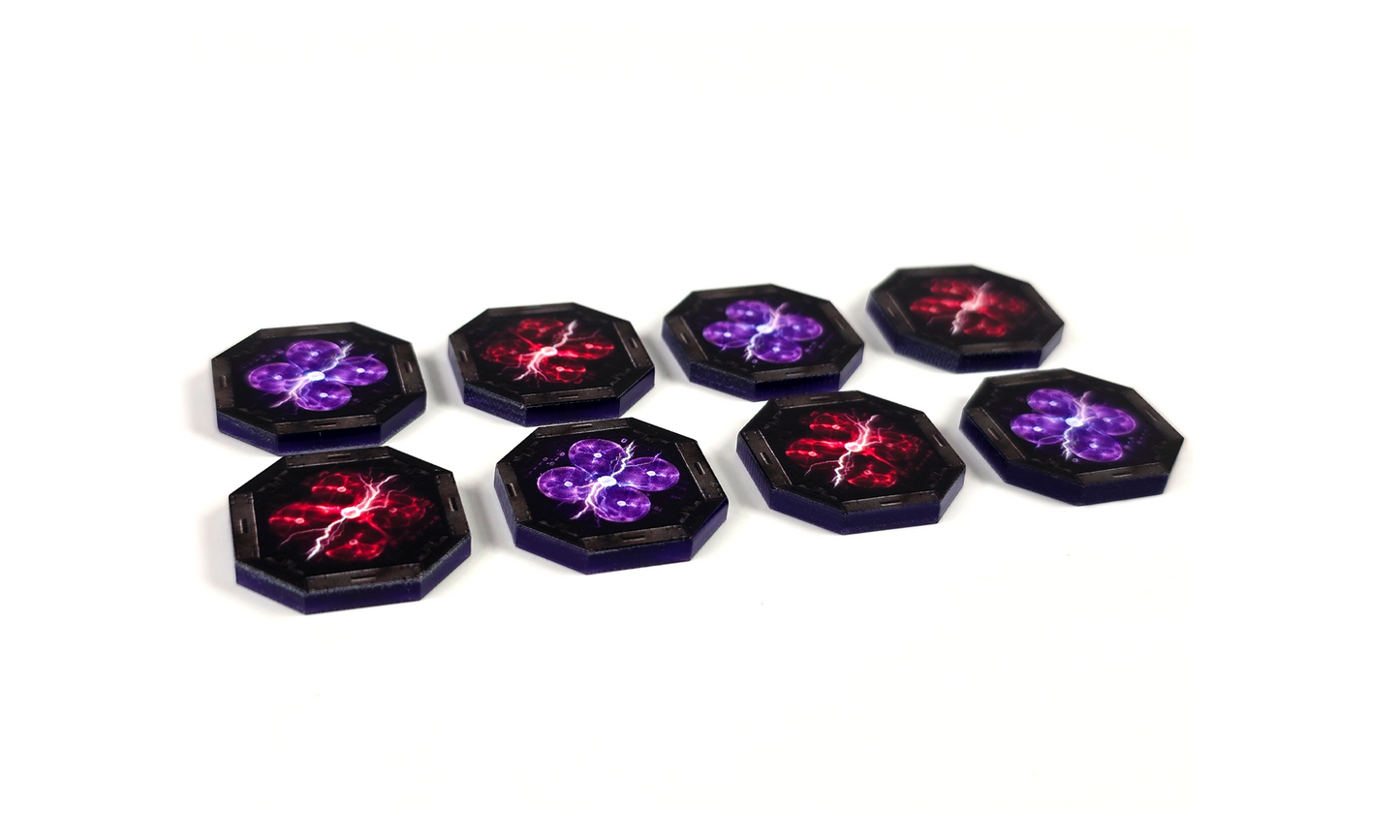 V2 Acrylic Colour Printed Gaming Force Tokens (Double Sided) for Star Wars X-Wing. New Range