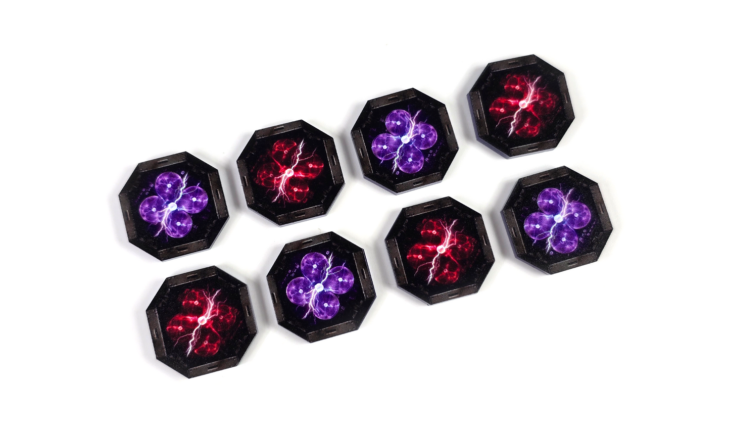 V2 Acrylic Colour Printed Gaming Force Tokens (Double Sided) for Star Wars X-Wing. New Range
