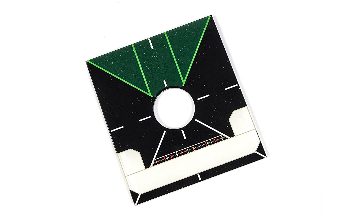 Generic Medium Ship Base plates. Blank Ship, Pilot and Ship Initiative. Green and Red