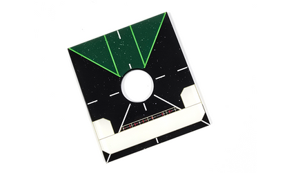 Generic Medium Ship Base plates. Blank Ship, Pilot and Ship Initiative. Green and Red