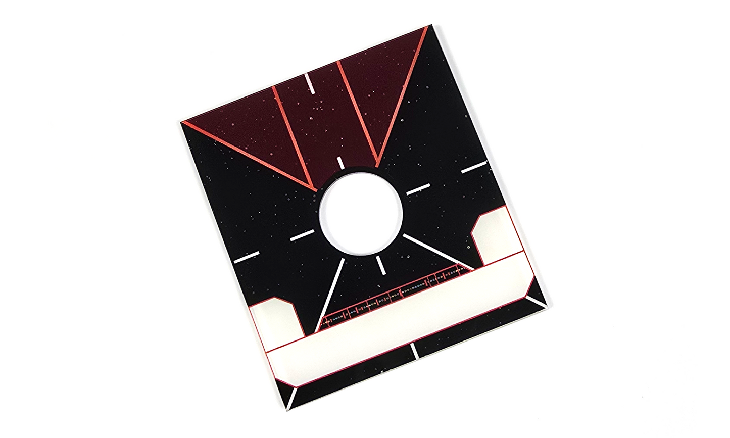 Generic Medium Ship Base plates. Blank Ship, Pilot and Ship Initiative. Green and Red