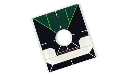 Generic Small Ship Base plates. Blank Ship, Pilot and Ship Initiative. Green or Red