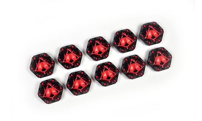V2 Acrylic Colour Printed Gaming. Holocron/Acient Knowledge Tokens for Star Wars X-Wing. New Range