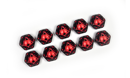 V2 Acrylic Colour Printed Gaming. Holocron/Acient Knowledge Tokens for Star Wars X-Wing. New Range