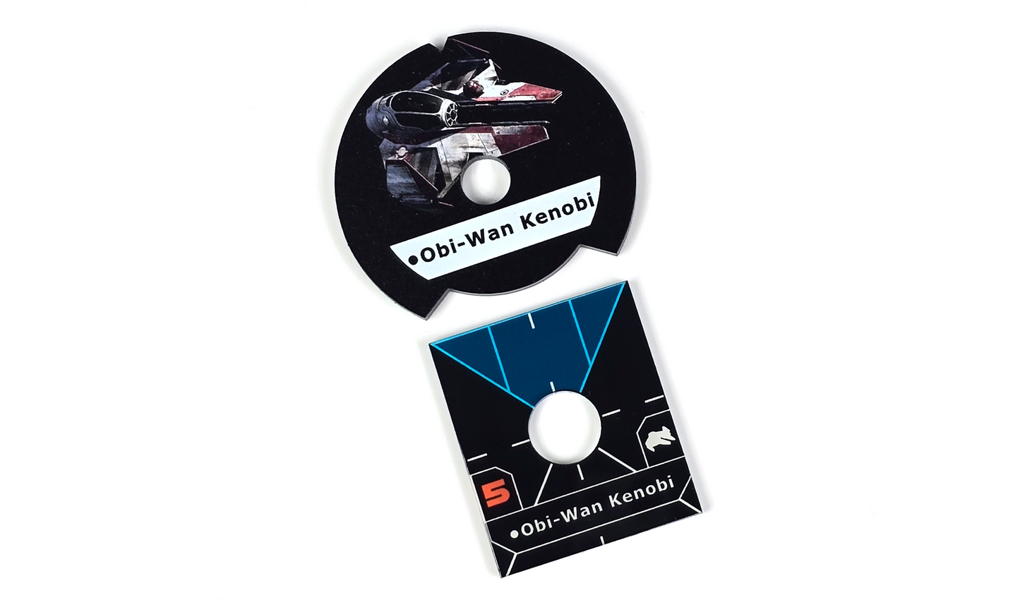 Star Wars X-Wing Compatible Dials and Ship Base Plates.