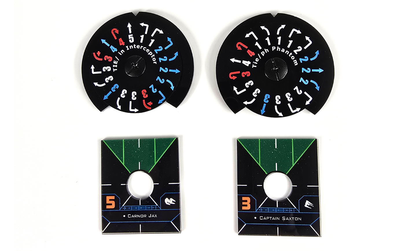 X2PO Imperial Dials, Base Plates and Cards.