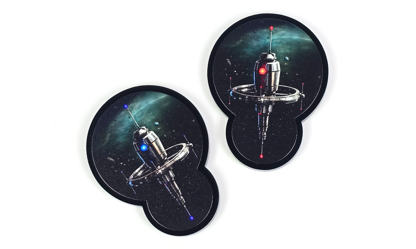 V2 Acrylic Colour Printed Gaming Tokens for Star Wars X-Wing. Sensory Buoy