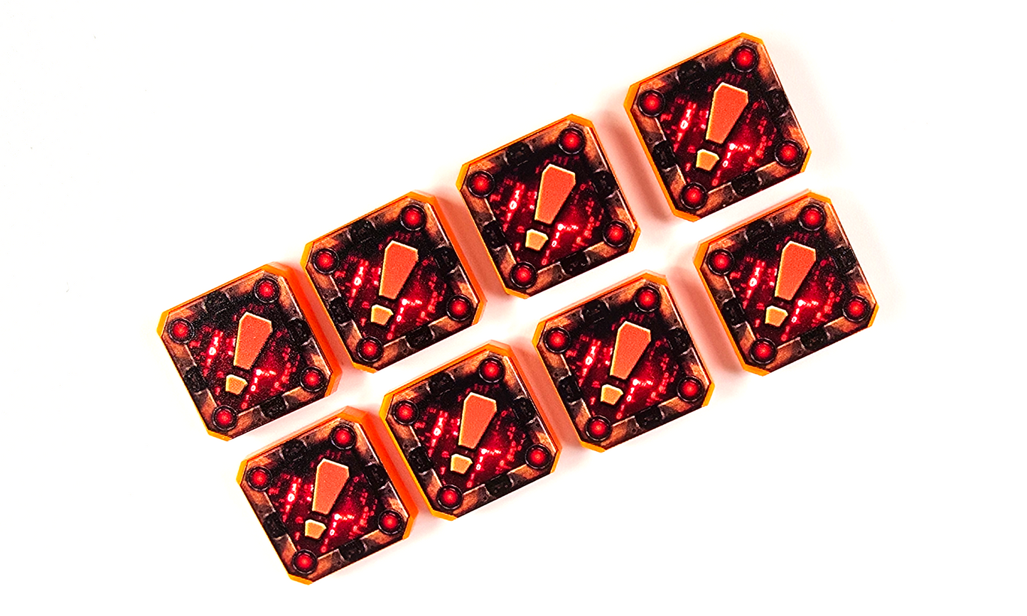 V2 Acrylic Colour Printed Gaming Stress Tokens for Star Wars X-Wing. New Range