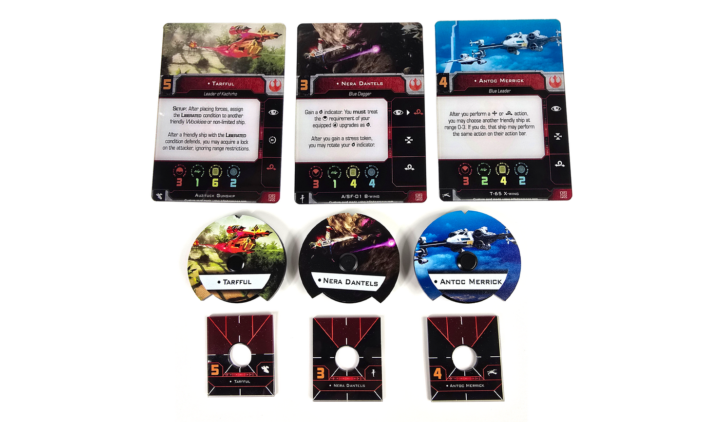 X2PO Rebel Dials, Base Plates and Cards.