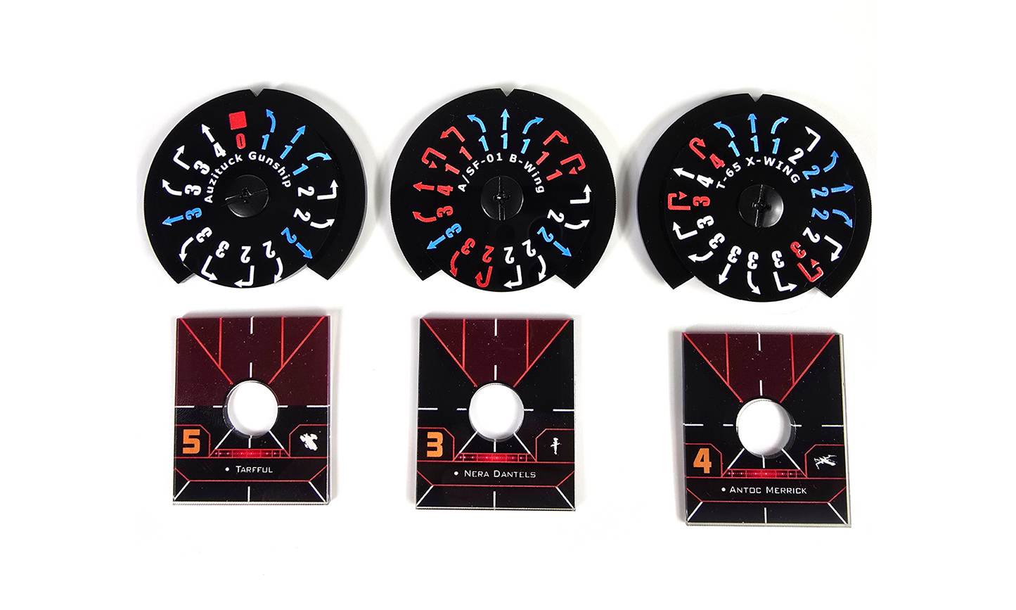 X2PO Rebel Dials, Base Plates and Cards.