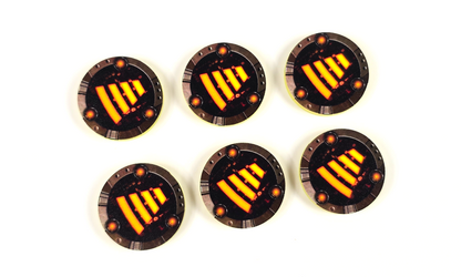 V2 Acrylic Colour Printed Gaming Tractor Beam Tokens for Star Wars X-Wing. New Range