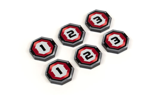 Unit ID (Red 1-3) Token Set (Double Sided) for Star Wars Legion